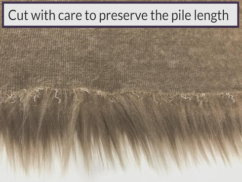 Bianna Hazelnut Brown Faux Fur Fabric, 60 inches Wide Options, American Seller, Luxury Shag Shaggy Material for Crafting, Sewing, Costumes, Fursui...