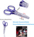 PAFASON Sharpest & Precise Stainless Steel Curved Straight Thread Yarn Fabric Cutting Mini Scissors with Protective Cover - Ideal for Embroidery Q...