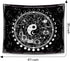 Twelve Constellation Tapestry,Black and White ?Sun and Moon ?Yin and Yang Tapestry Mystic Wall Hanging Tapestry for Home Decor (35"x47")...