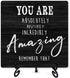 Inspirational Desk Decor, You Are Absolutely Positively Incredibly Amazing Sign With Iron Stand, Encouragement Gifts For Women Men Friends, Motiva...