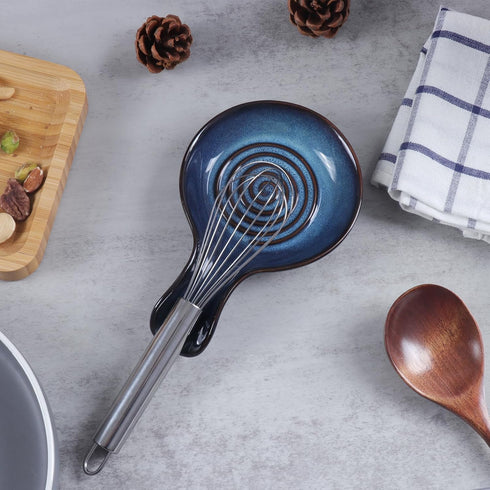 Spoon Rest for Kitchen, Ceramic Spoon Holder for Stove Top, Cooking Spoon Holder?Coffee Spoon Holder,Heat Resistant Utensil Rest for Countertop, D...