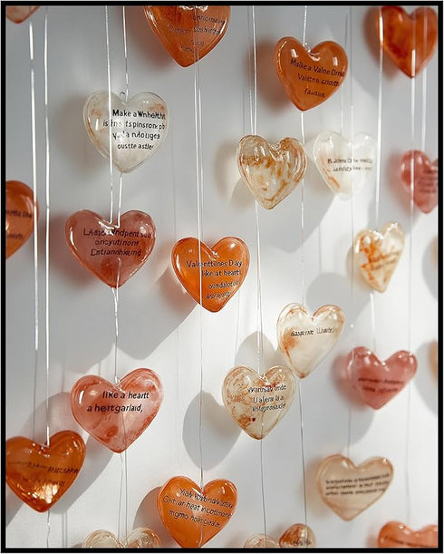 Posterizer 1 pcs-Valentine's day inspired heart shaped cute craft poster -1-Romantic Art-Holiday Poster Collection-Gift for Couples boyfriend girl...