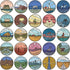 USA States Stickers,Travel Landscape Decals,50Pcs Luggage Stickers Pack,Funimost Vinyl Waterproof Adventure Stickers for Water Bottle Laptop (Stat...