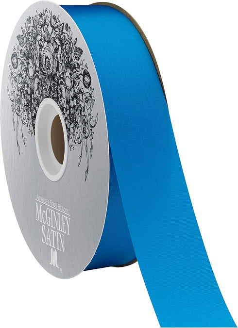 McGinley Mills 1.3" W Acetate Satin Ribbon, Turquoise Blue, 100 Yard Spool...