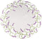 Linens, Art and Things Embroidered Purple Lavender Lilac on Ivory Large Doily, Small Tablecloth (24 Inch Round)...