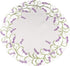 Linens, Art and Things Embroidered Purple Lavender Lilac on Ivory Large Doily, Small Tablecloth (24 Inch Round)...