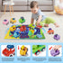 Baby Toy Cars for 1 Year Old Boy, Mini Pull Back Trucks with Playmat for Toddler Age 12-18 Months, 12PCS Infant Friction Powered Push Vehilces, Ca...