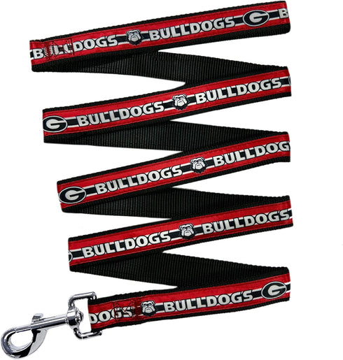 NCAA PET Leash, Large, Georgia Bulldogs, Dog Leash, Shiny & Colorful Leash for Dogs & Cats Licensed by The NCAA, New Version...