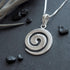Hawaiian Silver Jewelry Pendant Necklace – 18 Inch Sterling Silver Maori Koru Spiral Necklace – Comfortable and Lightweight Wave Necklace for Wome...