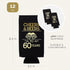 Cheers and Beers to 60 Years Can Coolers, Set of 12 - Black and Gold 60th Birthday Decorations and Party Favors for Men and Women - Cheers to 60 Y...