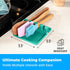 Aqua Green Silicone Spoon Rest for Stove Top with Drip Pad (Two Pack) - Heat-Resistant, BPA-Free Utensil Rest & Spoon Holder for Kitchen Counter -...