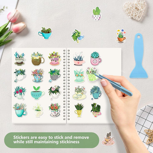 Reusable Sticker Book Collecting Album A5 Size 60 Sheets Sticker Collection Storage Book for Adults Release Paper Sticker Saver Organizer Book wit...