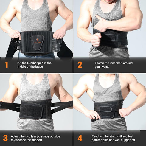 Back Brace for Men Lower Back Pain, Posture Corrector, Lumbar Back Support Belt, Back Support Brace with Adjustable and Breathable Straps, Relief ...