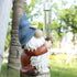 FORUP Resin Gnome Rain Gauges, Resin Gnome Garden Statue with a Plastic Rain Gauge, Hand Painted Gnome Sculpture Water Gauge for Rain...