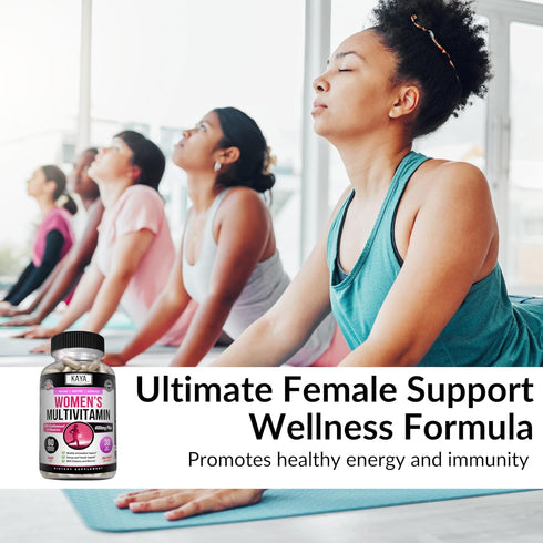 Kaya Naturals Women's Multivitamin, Overall Healthy Antioxidant, and Immune Support, Vitamins A, D, C, E, Biotin, Folic Acid, & Multi-Mineral, Ene...