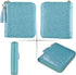 Easyoulife Womens Credit Card Holder Wallet Zip Leather Card Case RFID Blocking (Glitter Teal)...