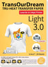 TransOurDream Tru-Heat Transfer Paper for Inkjet & Laserjet Printer (20 Sheets 8.5x11, 3.0) Printable HTV Heat Transfer Vinyl for T Shirts Iron on...