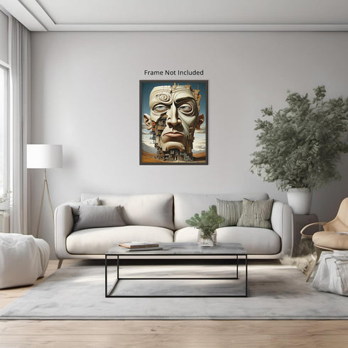 Posterizer 1 pcs-Deteriorating Building Face-Abstract & Modern Art-Fantasy & Fiction Art-Gift for Art Lovers-Decor for Home & Office- UNFRAMED Wal...