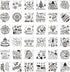36 Pcs Christmas Stencils Template Large Christmas Snowflake Painting Stencils Reusable Snowman Template for DIY Cards Crafts Drawing on Wood Pape...