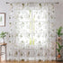 BROSHAN Pink Floral Sheer Curtains 78 Inches Long for Living Room, Pretty Flower Print Bedroom Curtain Sheers Transparent Window Curtains 2 Panels...