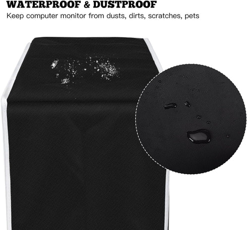 PC Computer CPU Host Dust Cover, Waterproof Desktop Mid-Tower Case Protector, Computer Host Dust Cover Desktop PC CPU Full Case with Zipper, CPU T...