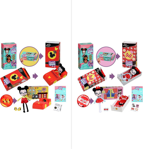 SWEET SEAMS 6" Soft Rag Doll Amazon Exclusive Bundle Pack – 2pc Toy | Classic Minnie Mouse Doll and Bedtime Playset Plus Classic Mickey Mouse and ...