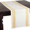 Saro Lifestyle Striped Design Cotton Table Runner, 16"x72", Yellow...