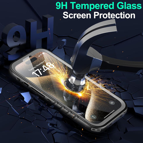 SOKUSIN for iPhone 15 Pro Max Case Waterproof - Shockproof Drop Proof Dustproof Phone Case with Built in Tempered Glass Screen Protector, 360 Full...