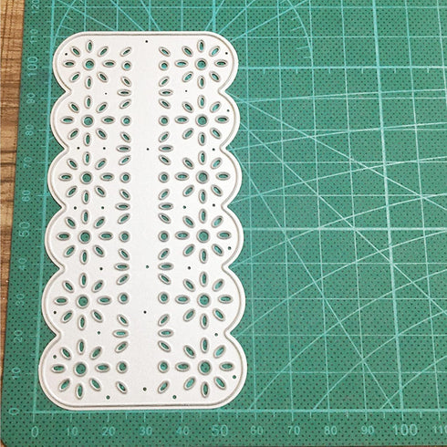 Flower Strip Frame Metal Die Cuts, Flower Lace Edge Cutting Dies Cut Stencils for DIY Scrapbooking Photo Decorative Embossing Paper Dies for Scrap...