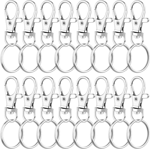 Audab 50 Sets Keychain Rings for Crafts, Assembled Key Chains Hardware for Key Chains, Crafts and Lanyards...