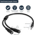 StarTech.com 3.5mm Audio Extension Cable - Slim Audio Splitter Y Cable and Headphone Extender - Male to 2x Female AUX Cable (MUY1MFFS)...