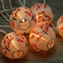 YULETIME Plum Blossom Lantern String Lights, 10 Count Nylon Lantern on 7.6' White Wire, UL Listed 8" Spacing End-to-end Connectable Plug-in String...