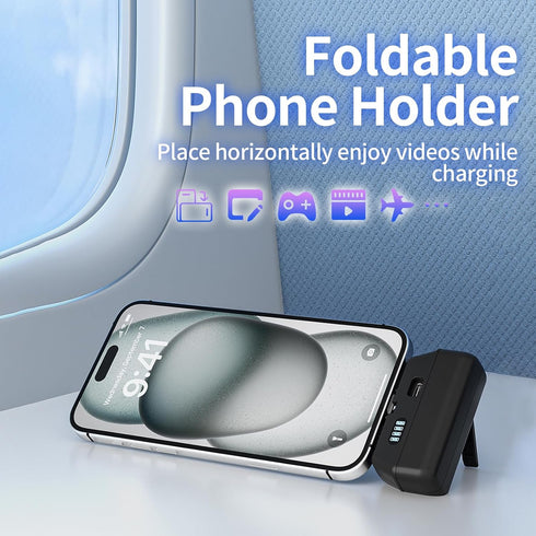 iPhone Power Bank of iPhone 15 Portable Charger USB c 5000mAh Switchable Double Plug A Small Portable Charger Compatible with iPhone15/14/13/12/11...
