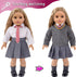 18 Inch Doll Clothes and Accessories Halloween Magic School Uniform Inspired Costume Doll Clothes Accessories Set Include Outfit Shoes for Girls (...