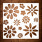 Large Boho Stencil for Painting on Wood, Canvas, Paper, Fabric, Walls and Furniture -Flowers Stencil - 10x10 Inches - Reusable DIY Art and Craft S...