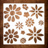 Large Boho Stencil for Painting on Wood, Canvas, Paper, Fabric, Walls and Furniture -Flowers Stencil - 10x10 Inches - Reusable DIY Art and Craft S...