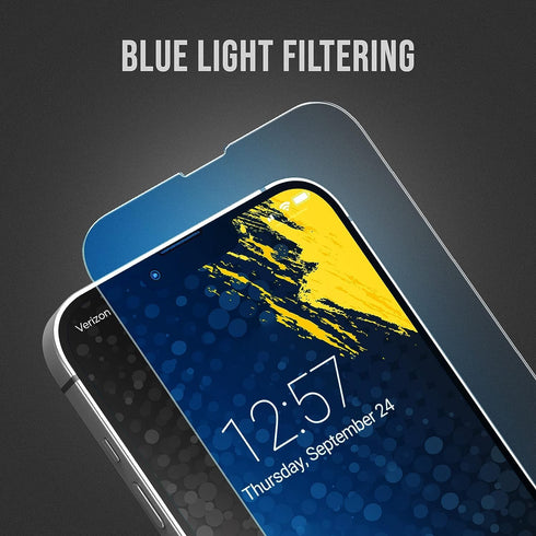 magglass Blue Light Screen Protector for iPhone 15 Plus (2023) 9H Tempered Glass with Applicator (Blue Light)...
