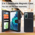 Harryshell Detachable Magnetic Zipper Wallet Leather Case Cash Pocket with 12 Card Slots Holder Wrist Strap for Samsung Galaxy S20 FE 5G (2020) Fl...