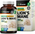 Lions Mane Supplement Capsules - Vegan, Organic Lion’s Mane Mushroom Supplement for Cognitive Function, Focus Support - Lions Mane Pills - 3 Month...