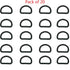 CISONE Metal D Ring Buckle Nickel Plated 1" Inside Diameter Pack of 20 (Black)...