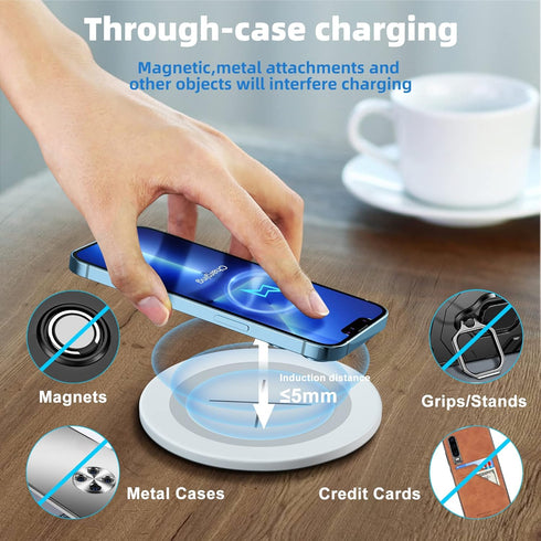Wireless Charger with Desk Grommet with 60mm Hole Saw Drill Bit, JE Make IT Simple 15W Max Power Wireless Charging Pad Station, for iPhone, Samsun...