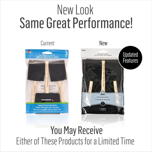 Plaid Foam Brushes, 44269 (3 Pack), One Size...