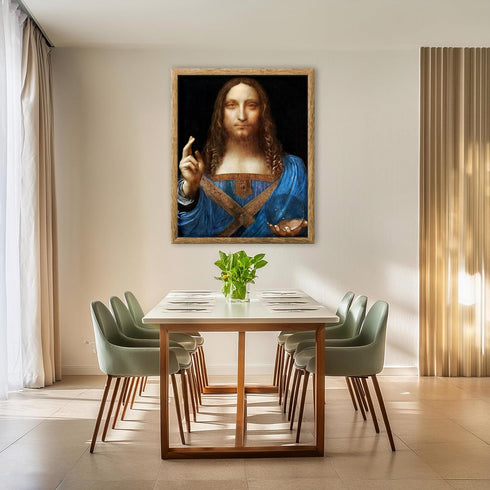 Posterizer 1 pcs-Leonardo da Vinci's Salvator Mundi painting poster-Religious Posters-Gifts for Christians -Decor for Church, Sunday School Classr...