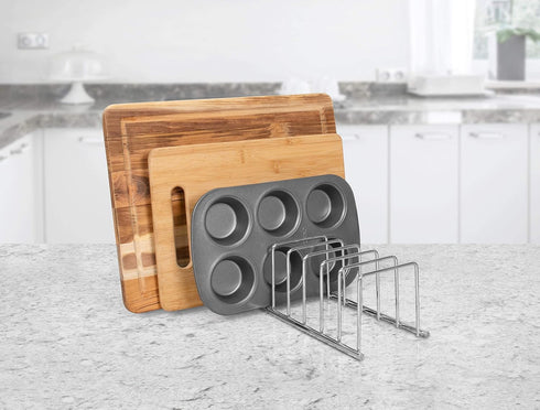Pot Lid Holder, Stainless Steel Kitchen Organizer Rack Rest, Storage Cutting Boards, Bakeware, Pots & Pans, Serving Trays, Reusable Containers in ...