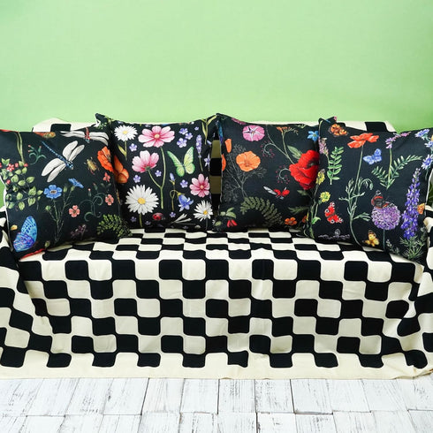 ONWAY Outdoor Waterproof Spring Summer Pillow Covers 12x20 Inch Set of 4 Floral Farmhouse Throw Pillows Decorative Cushion Cases for Outdoor Couch...