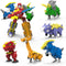 5-in-1 Robot Dinosaur Toys Set: Large Transforming Robot Take Apart Kit with 5 Dinosaur Action Figures - Triceratops Deformation Toys for Kids Age...
