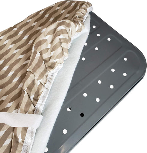 HOMZ 1915078 Premium Standard Width Ironing Board Cover and Pad, Taupe/Brown/White Pattern...
