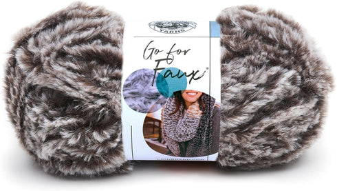 Lion Brand Yarn (1 Skein) Go for Faux Bulky Yarn, Bear, 195 Foot (Pack of 1)...