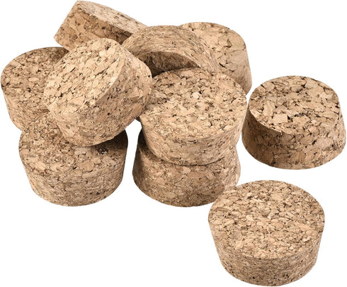 YOKIVE 25 Pcs Tapered Cork Plugs, Wooden Wine Bottle Stoppers, Replacement for Jars Test Tubes (43x38x17.5mm)...