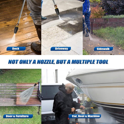 4000PSI Turbo Nozzle Universal Pressure Washer Nozzle Tips Rotating Nozzle 2.6Orifice Power Washer Nozzle Accessories 2.6GPM Spray Nozzle for Conc...